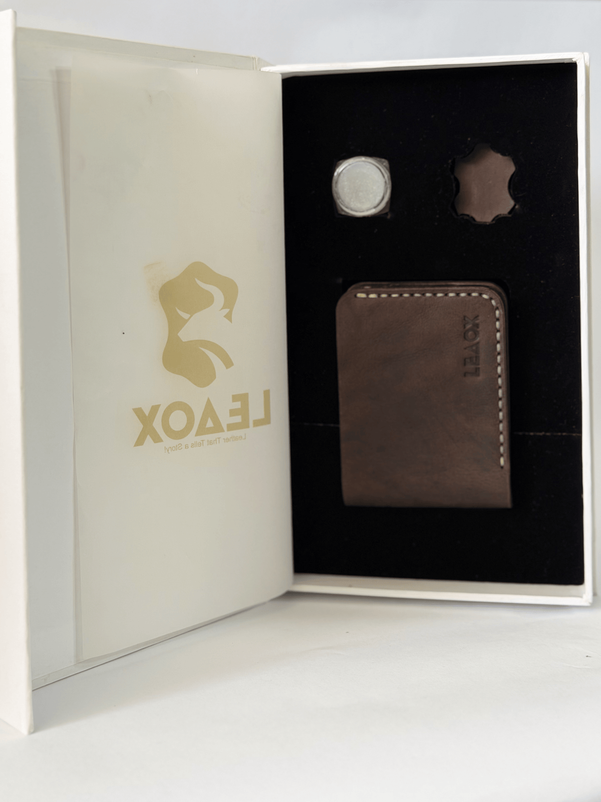 Saddle Leather Wallet Full Grain Bifold Card Holder