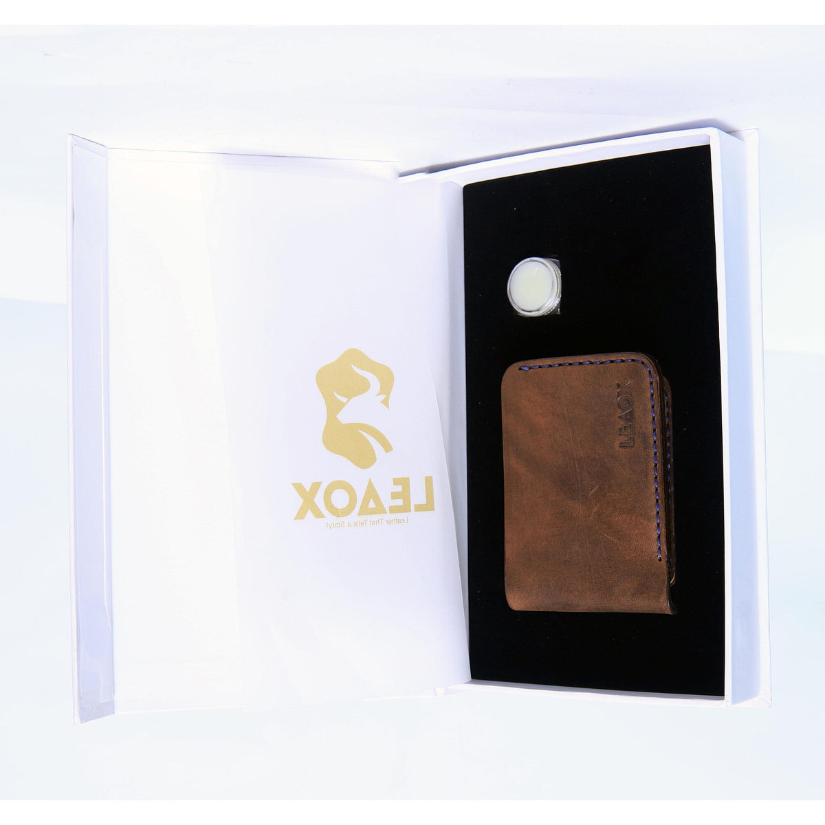 Bruno Leather Wallet with 8 Card Slots, Full Grain Leather Card Wallet