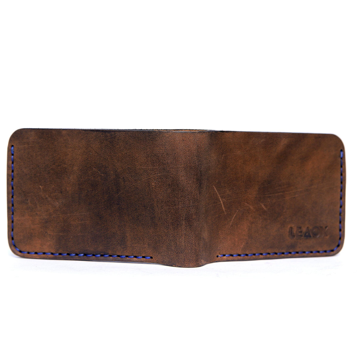 Bruno Leather Wallet with 8 Card Slots, Full Grain Leather Card Wallet