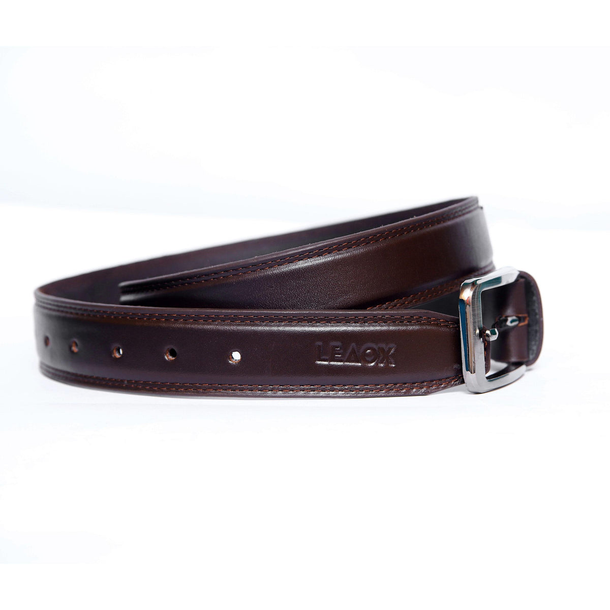 Machine Stitched Belt Brown