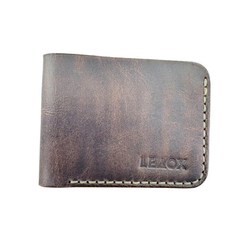 Saddle Leather Wallet Full Grain Bifold Card Holder