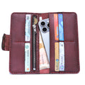 Leaox Premium Rosso Unisex Long Leather Wallet 