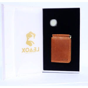 Luxury Leather Card Holder with Money Clip – Handcrafted Elegance