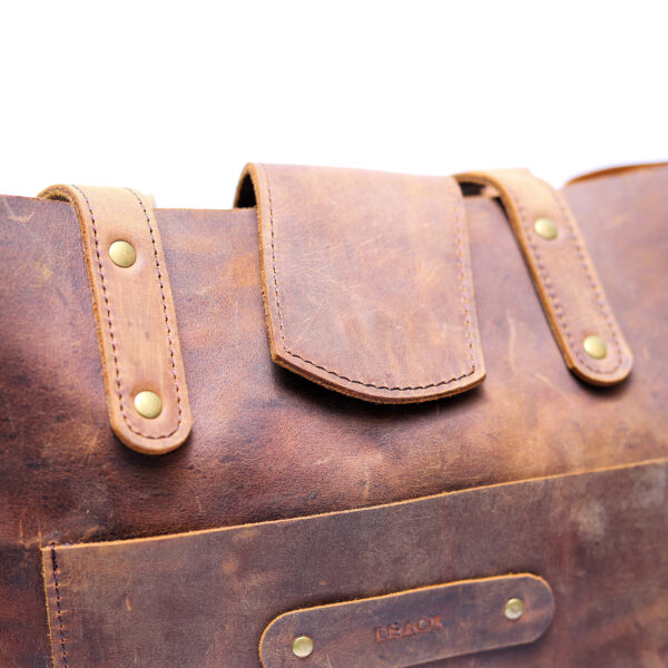 Leather Tote Bag by Leaox - Image 3