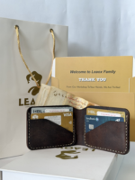 Saddle Leather Wallet Full Grain Bifold Card Holder