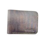 Saddle Leather Wallet Full Grain Bifold Card Holder