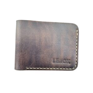 Saddle Leather Wallet Full Grain Bifold Card Holder