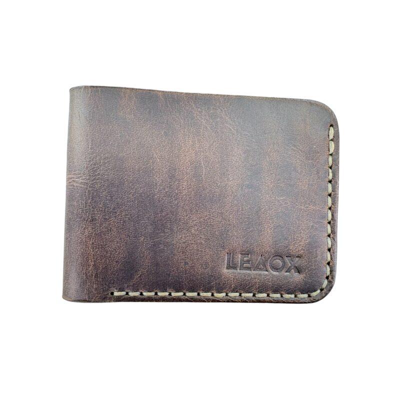 Saddle Leather Wallet Full Grain Bifold Card Holder
